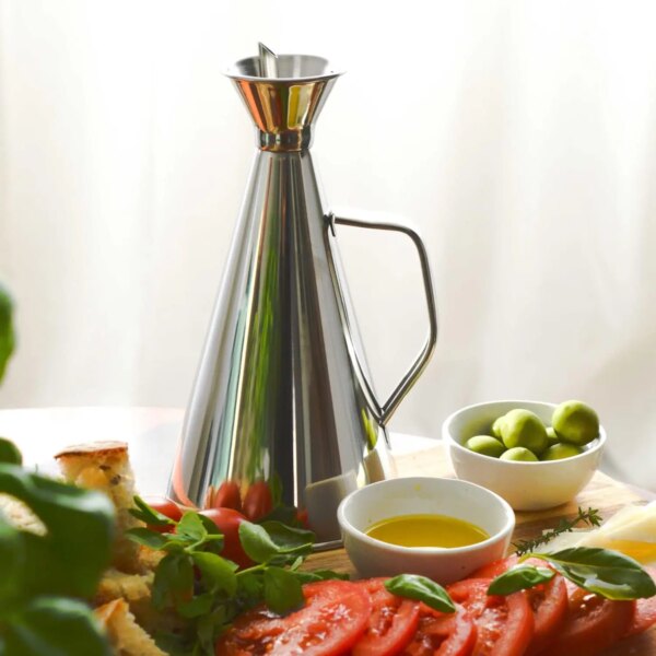 Aceitera Cónica Inox “Pro” 750 ml con Dosificador Antigoteo