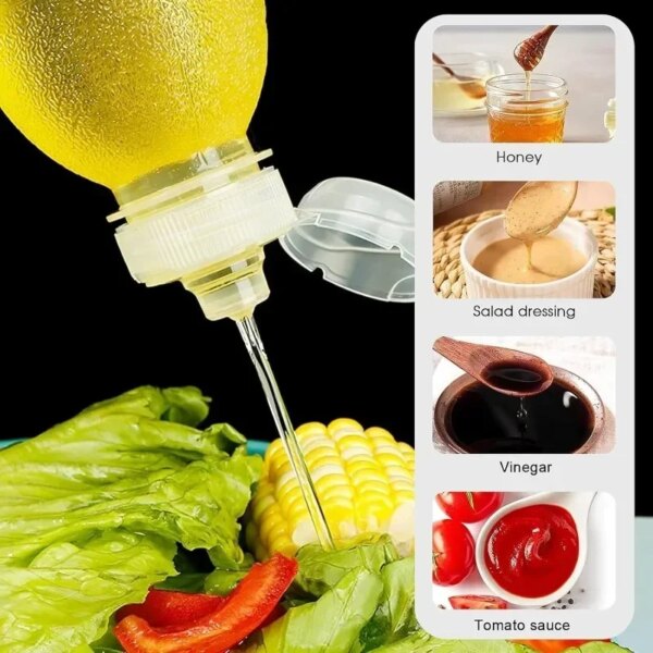 Botella Exprimible de Plástico para Aceite y Salsas 300 ml