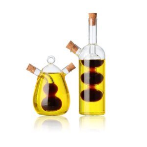 Dispensador Duo de Aceite y Vinagre en Vidrio Borosilicato 500 ml