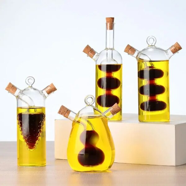 Dispensador Duo de Aceite y Vinagre en Vidrio Borosilicato 500 ml