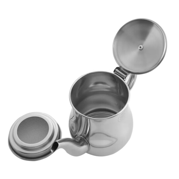 Jarra de acero inoxidable 18 oz con tapa – Ideal para aceite y condimentos