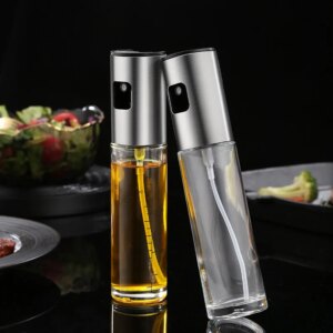 Pulverizador de Aceite en Vidrio 100 ml con Botón Superior – Spray Preciso