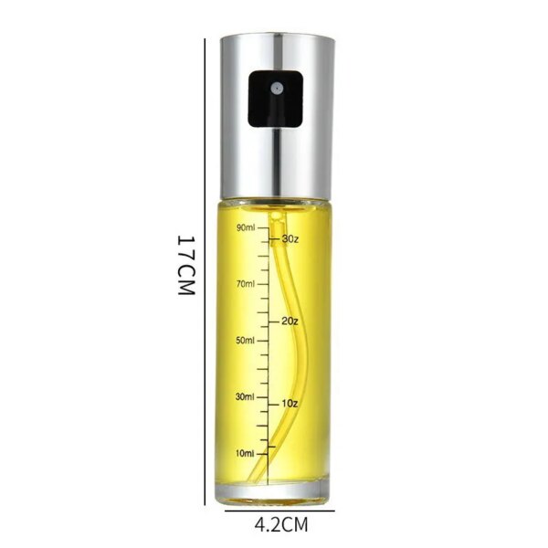 Pulverizador de Aceite en Vidrio 100 ml con Botón Superior – Spray Preciso