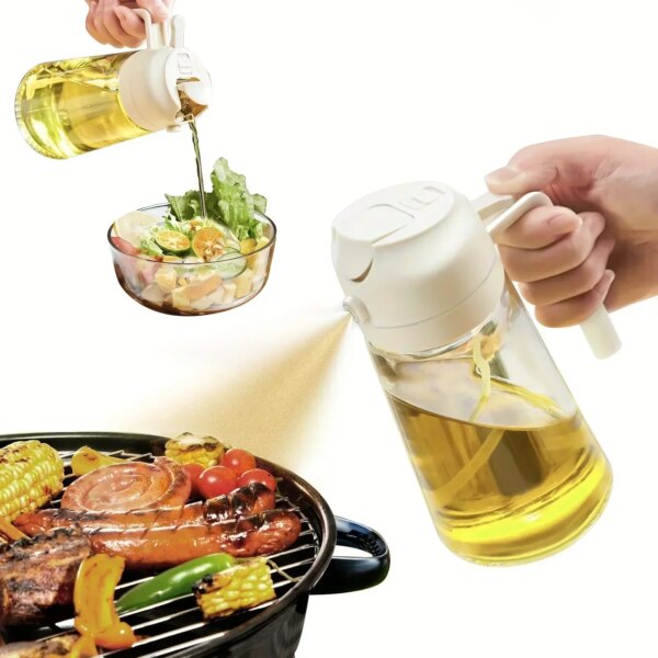 Spray y Vertedor 2 en 1 de Vidrio 470 ml – Dosificador Saludable