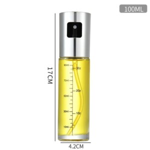 Spray Aceite 100 ml de Vidrio con Atomizador a Presión – Cocina Saludable