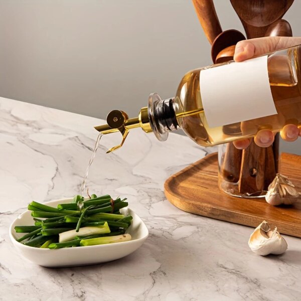 Dispensador de Aceite y Vinagre 350 ml de Cristal con Pitorro Antigoteo
