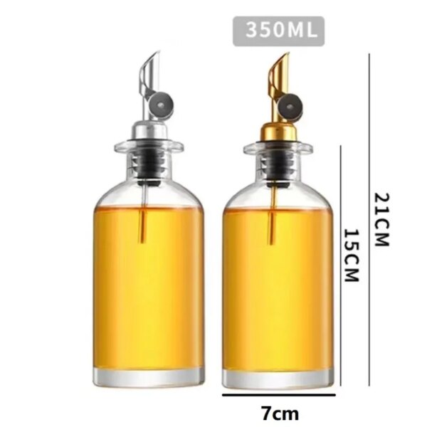 Dispensador de Aceite y Vinagre 350 ml de Cristal con Pitorro Antigoteo