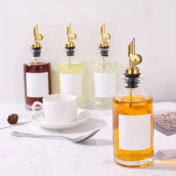 Dispensador de Aceite y Vinagre 350 ml de Cristal con Pitorro Antigoteo