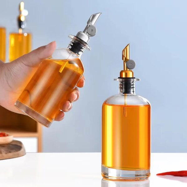 Dispensador de Aceite y Vinagre 350 ml de Cristal con Pitorro Antigoteo