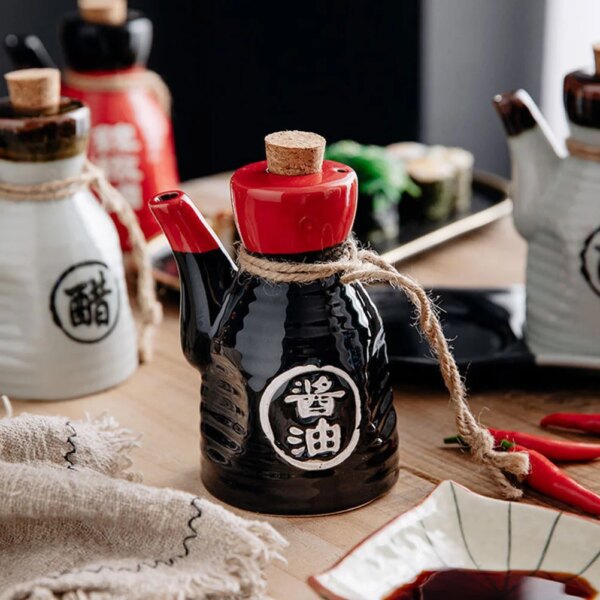 Mini Aceitera Japonesa de Cerámica – 200 ml 🏮