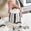 Tarro Cerámico Creativo Blanco y Negro con Cuchara – 400 ml