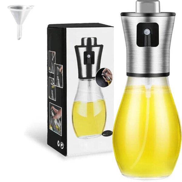 Atomizador de Aceite con Embudo y Cabezal Inoxidable – 200 ml