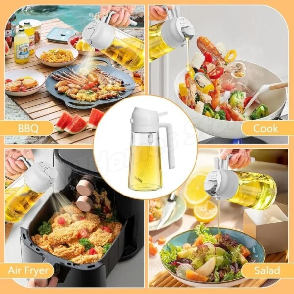 Pulverizador y Vertedor 2 en 1 con Cepillo Integrado – 500 ml