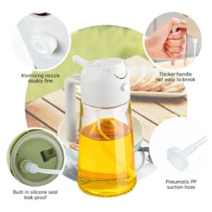 Pulverizador y Vertedor 2 en 1 con Cepillo Integrado – 500 ml
