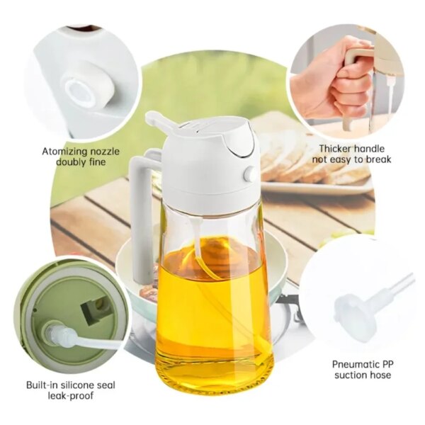 Pulverizador y Vertedor 2 en 1 con Cepillo Integrado – 500 ml