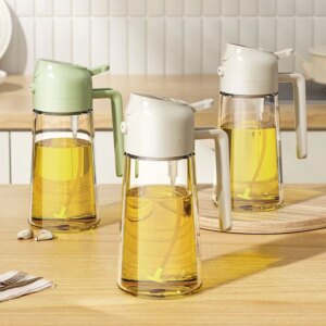 Aceitera Spray 2 en 1 Vidrio 470 ml – Pulverizador y Vertido