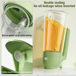 Aceitera Spray 2 en 1 Vidrio 470 ml – Pulverizador y Vertido