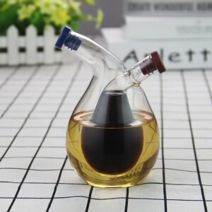 Dispensador Dual de Vidrio Aceite y Vinagre 340 ml