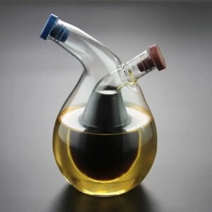 Dispensador Dual de Vidrio Aceite y Vinagre 340 ml