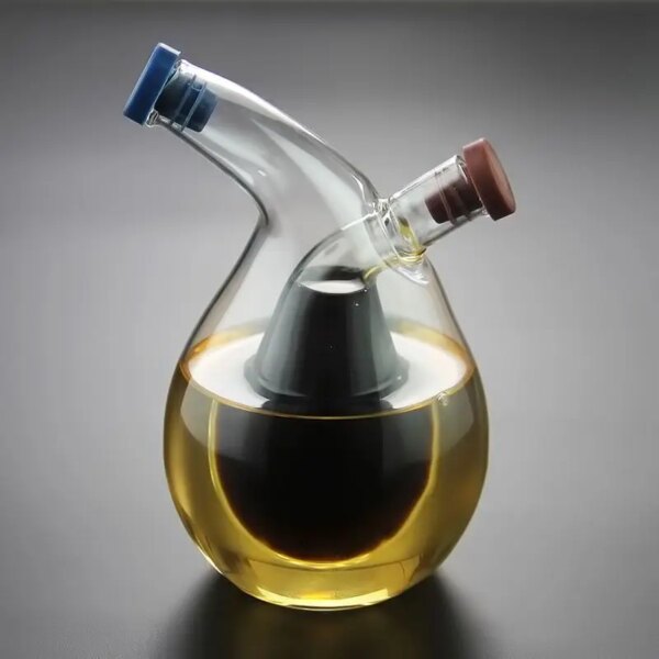 Dispensador Dual de Vidrio Aceite y Vinagre 340 ml