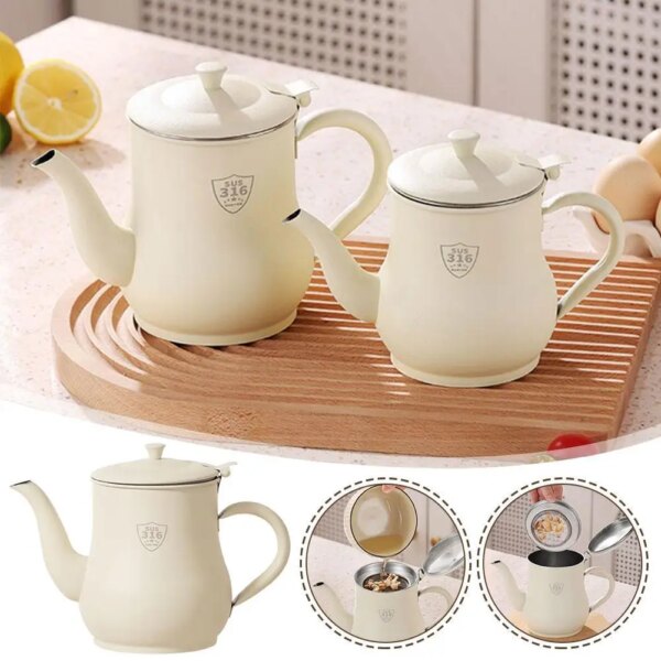 Recipiente para Grasa de Cocina 1000 ml con Filtro Inoxidable