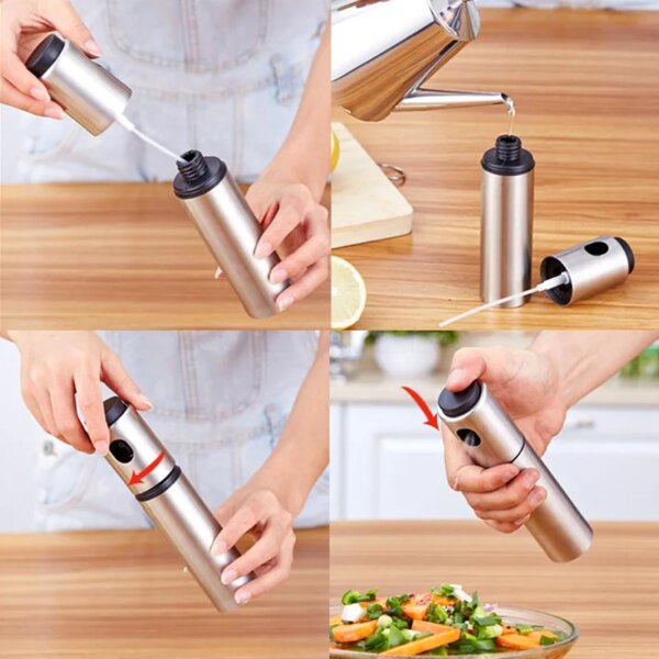 Pulverizador de Aceite en Vidrio 100 ml para Cocina y Barbacoa