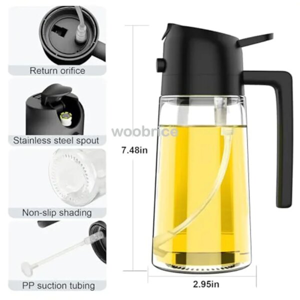 Pulverizador 2 en 1 Aceite Spray & Vértido 500 ml